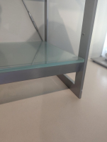 Christine Kröncke - Offenes Regal Satiniertes Glas Metall - 2