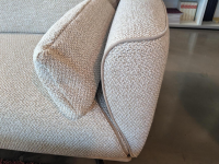 Jori - Ecksofa Eden Stoff Thuile C0002 Grau Creme Fuße Metall Bronze Schwarz Pulverbeschichtet Inklusive Hocker Und 3 Kissen - 6