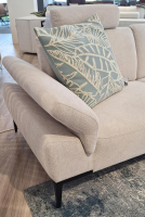 Rom - Ecksofa Wave Stoff Wandoo Naturelle Beige Füße Schwarz Lackiert - 5