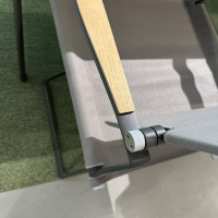 DEDON - Outdoor Sitzgruppe Seax Platte Teakholz Gestell Aluminium Black Pepper Schwarz Pulverbeschichtet - 10