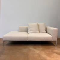 Walter Knoll - Recamiere Jaan Living 783 25 RA L Stoff Tonga 7615 Off White Beige Gestell Hochglanz Poliert Mit Kissen - 2