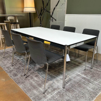 Walter Knoll - 6er Set Stuhl Liz 1300 Stoff Bora Slate Grau Gestell Hochglanz Verchromt Stapelbar Mit Kunststoffgleitern - 5