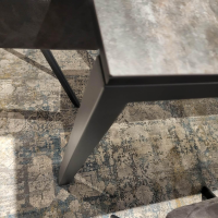 Contur - Auszugstisch Pienza Platte Keramik Oxido Darknight Grau Anthrazit Gestell Aluminium Schwarzgrau Pulverbeschichtet - 7