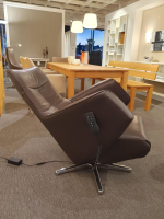 Sitting Vision - TV-Sessel TW092 Small Leder Semira Chocolate Braun Sternfuß Aluminium Poliert Elektrisch Verstellbar - 7