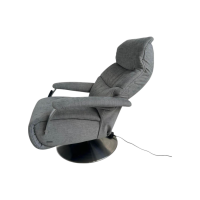 himolla - Relaxsessel 7050 Easyswing M Stoff Leeds Platin Grau Fuß Teller Edelstahloptik Mit Elektrischer Kopfteilverstellung - 4